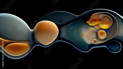 A microscopic microscope video of cytoplasm exposes a dense slightly milky liquid. It is filled with many organelles including mitochondria and ries which are separated from photo