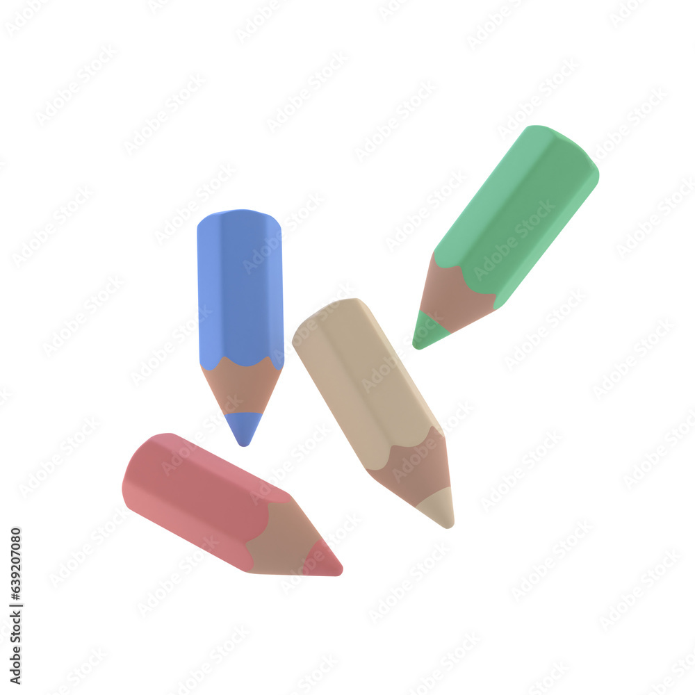 3D Color Pencil Illustration 3D Color Pencil Illustration