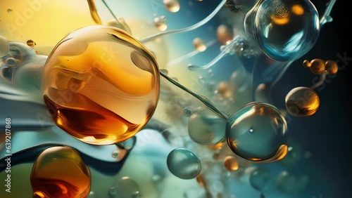 A microscopic view of extracellular fluid reveals multiple components cells small particles and a viscous turbulent liquid. Close inspection reveals a three dimensional