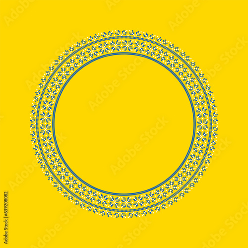 Vector illustration of Ukrainian ornament in ethnic style, identity, vyshyvanka, embroidery for print clothes, websites, banners. Background. Geometric design