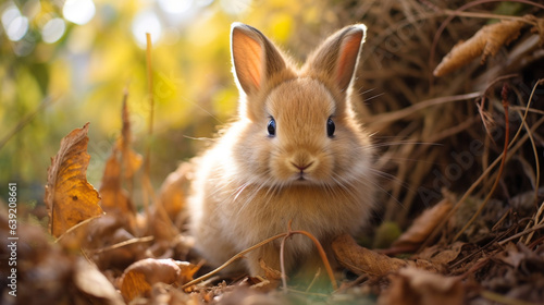 Enchanting Elegance  Fuzzy Bunny with Velvet Fur