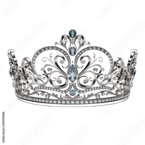 Tiara isolated on white created with Generative AI