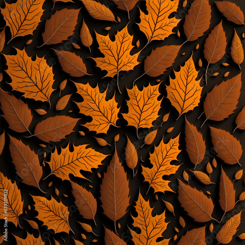 Autumn Leaves Texture – Autumn Leaves Pattern – Generative AI