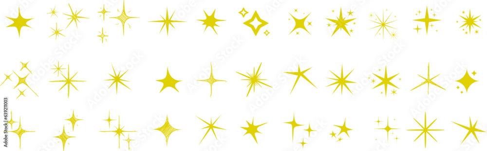 Vector set of different sparkles icons. Sparkle star icons. Shine icons Vector set of different sparkles icons. Sparkle star icons. Shine icons