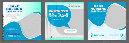 Healthcare or Medical social media post flyer Set
