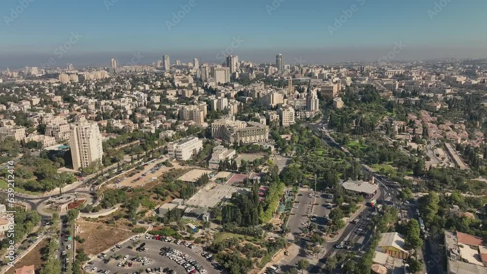 Jerusalem city center aerial drone view, Israel 4k
Jerusalem city center aerial drone view, Israel 4k