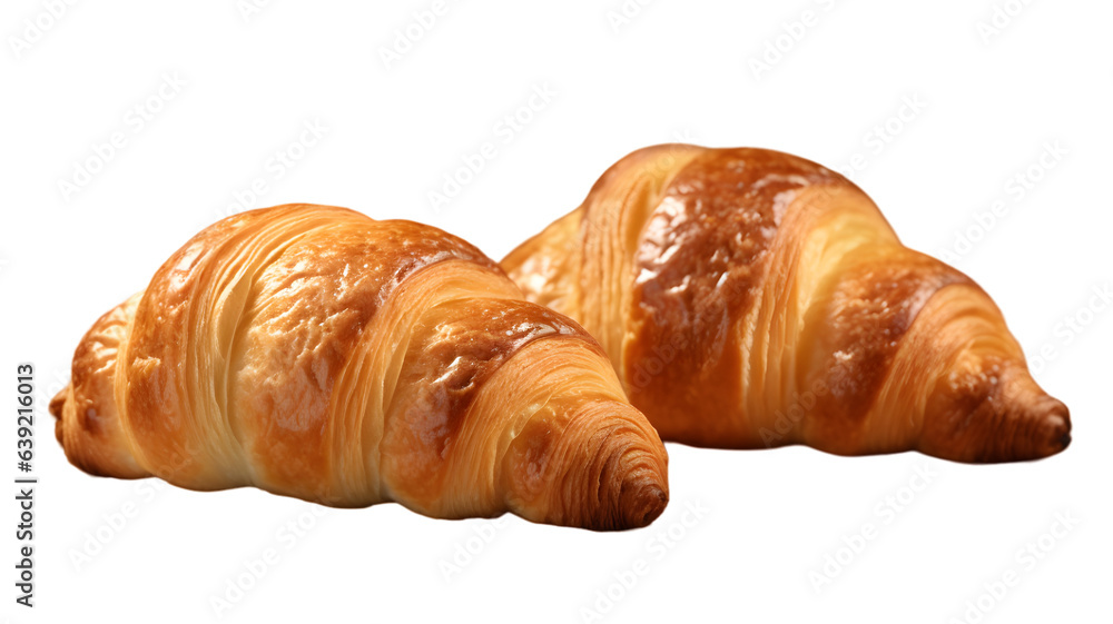Croissants isolated on transparent background Croissants isolated on transparent background