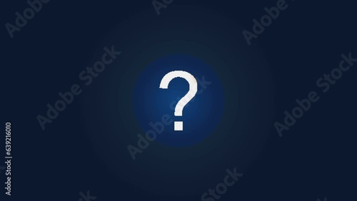 Question mark symbol making with small balls on a blue color background.