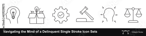 Navigating the Mind of a Delinquent Single Stroke Icon Sets