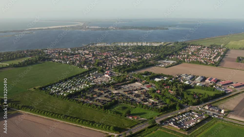 Aerial View Of Roompot Beach Resort Brouwersdam In Scharendijke, The Netherlands. Aerial View Of Roompot Beach Resort Brouwersdam In Scharendijke, The Netherlands.