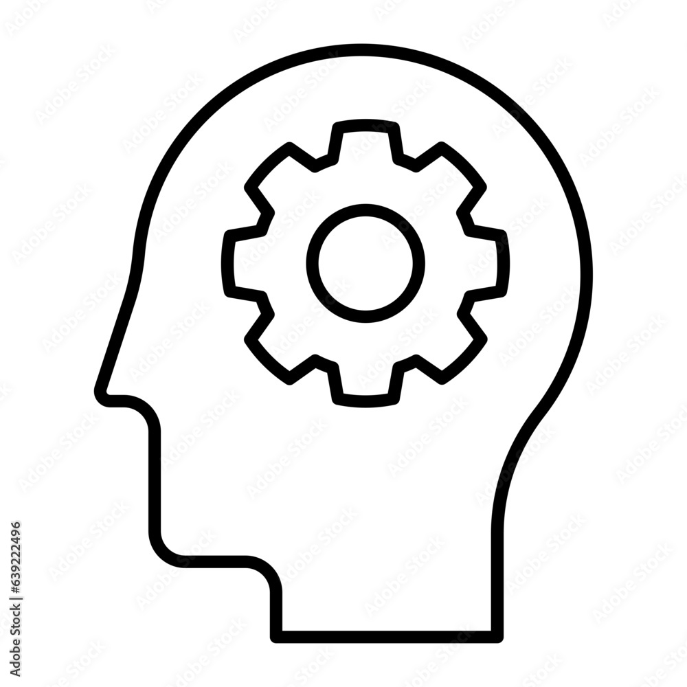 Human Knowledge Outline Icon Human Knowledge Outline Icon