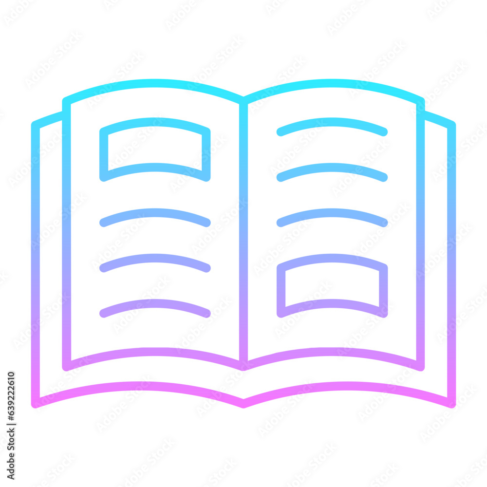 Open Book Gradient Icon Open Book Gradient Icon