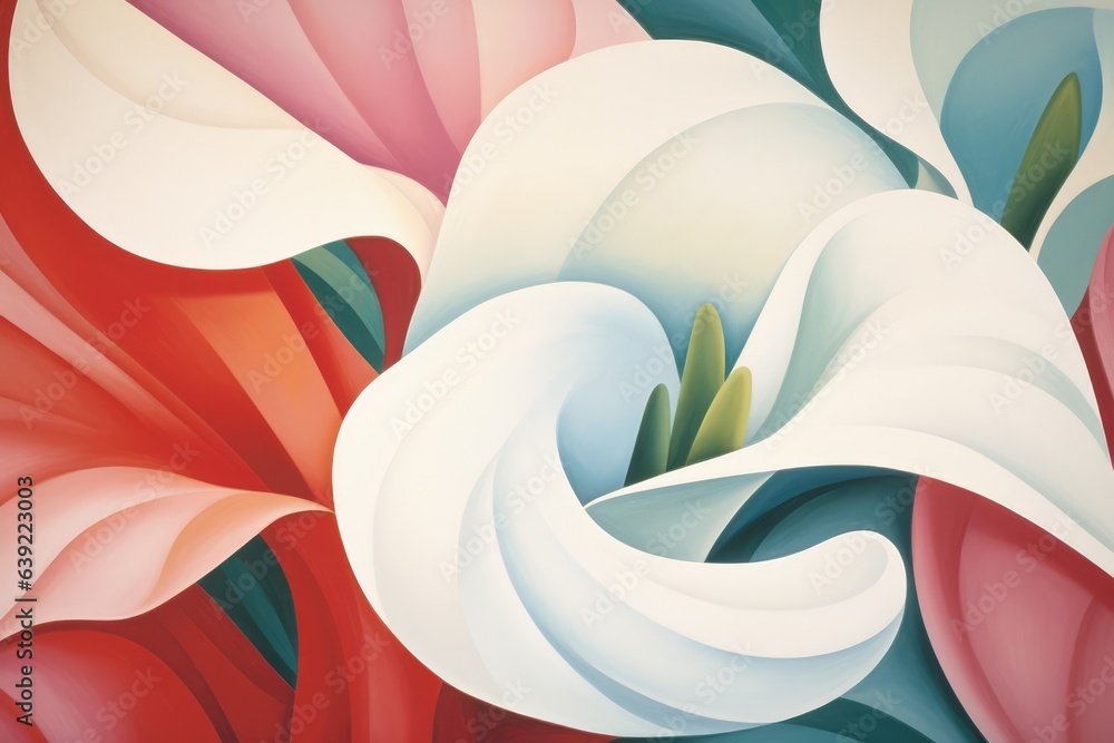Petals of Serenity. Abstract Flower Illustration. Close up. 