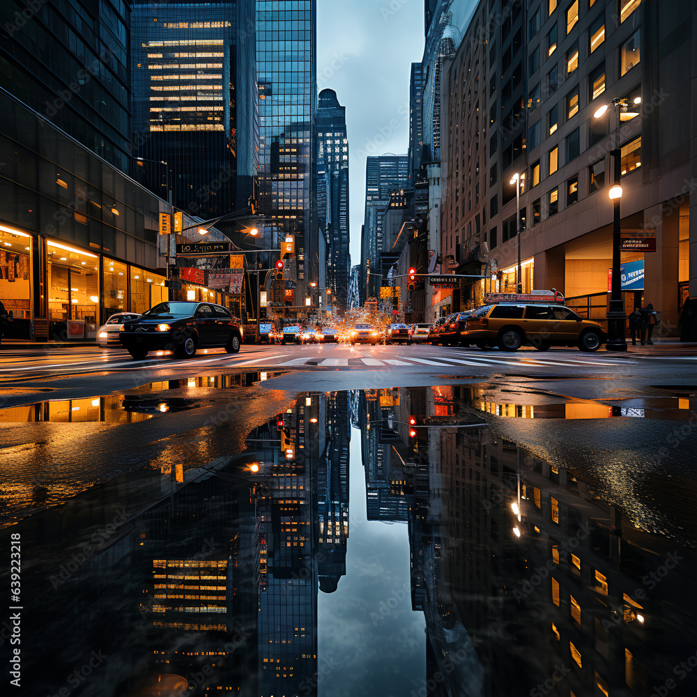 Obraz premium new york city manhattan night view