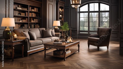 classic interior design with classic furniture and sofa. © EvhKorn