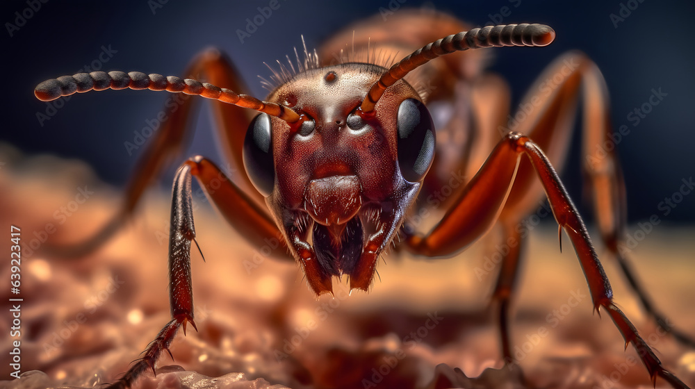 close up of ant face close up of ant face