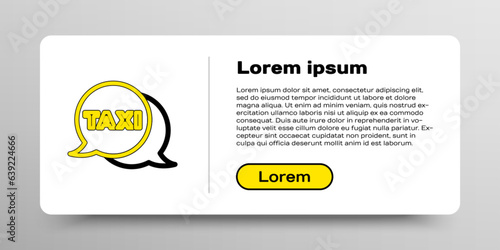Line Taxi call telephone service icon isolated on white background. Speech bubble symbol. Taxi for smartphone. Colorful outline concept. Vector