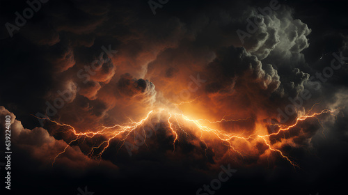 dark clouds with lightning in the dark background