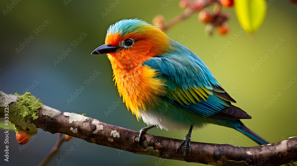 colorful bird. 