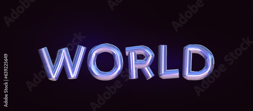 Wallpaper Mural Chrome Y2K text glossy 3D vector Torontodigital.ca