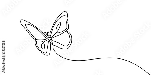 Butterfly vector linear icon. Butterfly one line in one line vector. Linear outline design of butterflies. PNG illustration.