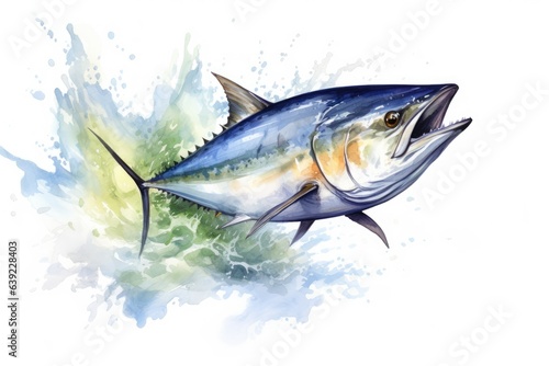 tuna jumping out of water, ai generated