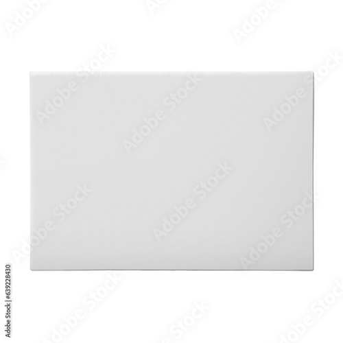 Close up view blank white tabloid paper isolated on white background. © abakfarell