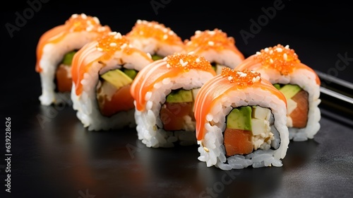 Sushi with salmon, Generative AI