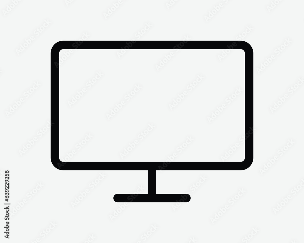 Desktop Monitor Icon Computer Display Screen TV Television LED LCD PC Laptop Device Blank Empty Black White Vector Sign Symbol Illustration Clipart Desktop Monitor Icon Computer Display Screen TV Television LED LCD PC Laptop Device Blank Empty Black White Vector Sign Symbol Illustration Clipart
