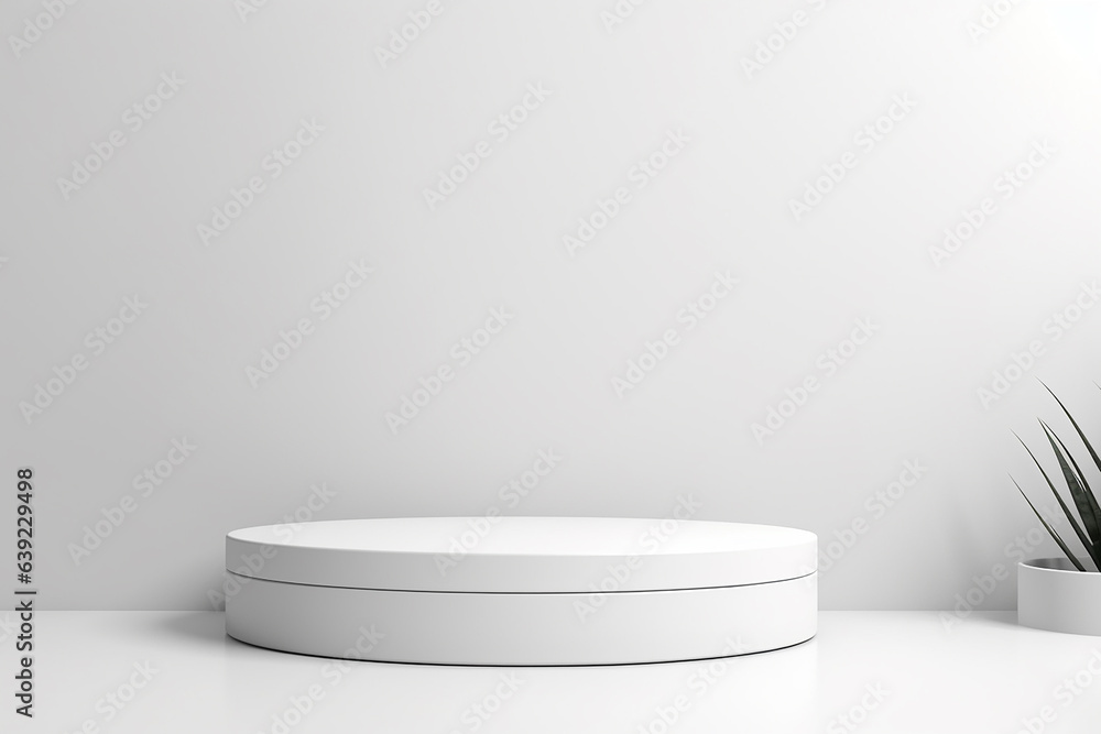 Minimal background.podium and white background for product presentation. Minimal background.podium and white background for product presentation.