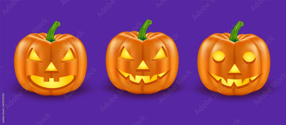 Set 3d pumpkin halloween decoration Set 3d pumpkin halloween decoration