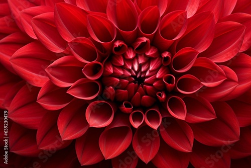 Close up of a red dahlia flower. Generative AI © Yusuf