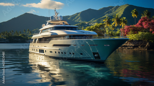  beautiful luxury yacht on the sea © Aghavni