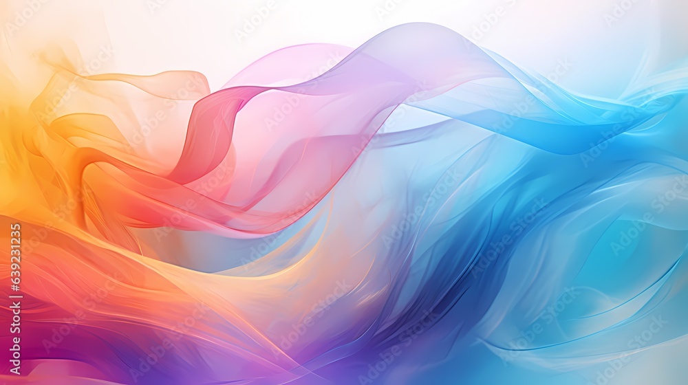 Abstract background with colorful flowing fabric