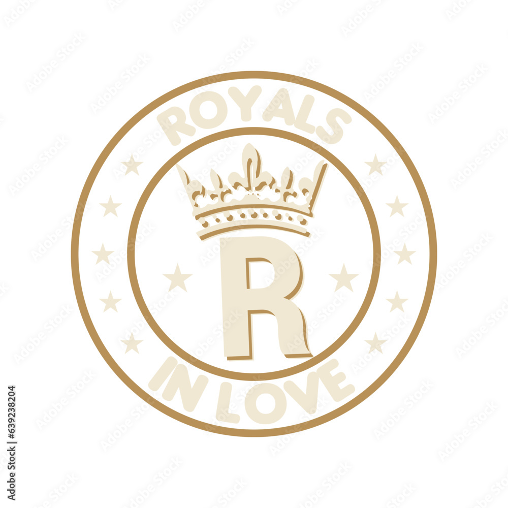 Royals in love t-shirt and logo design
