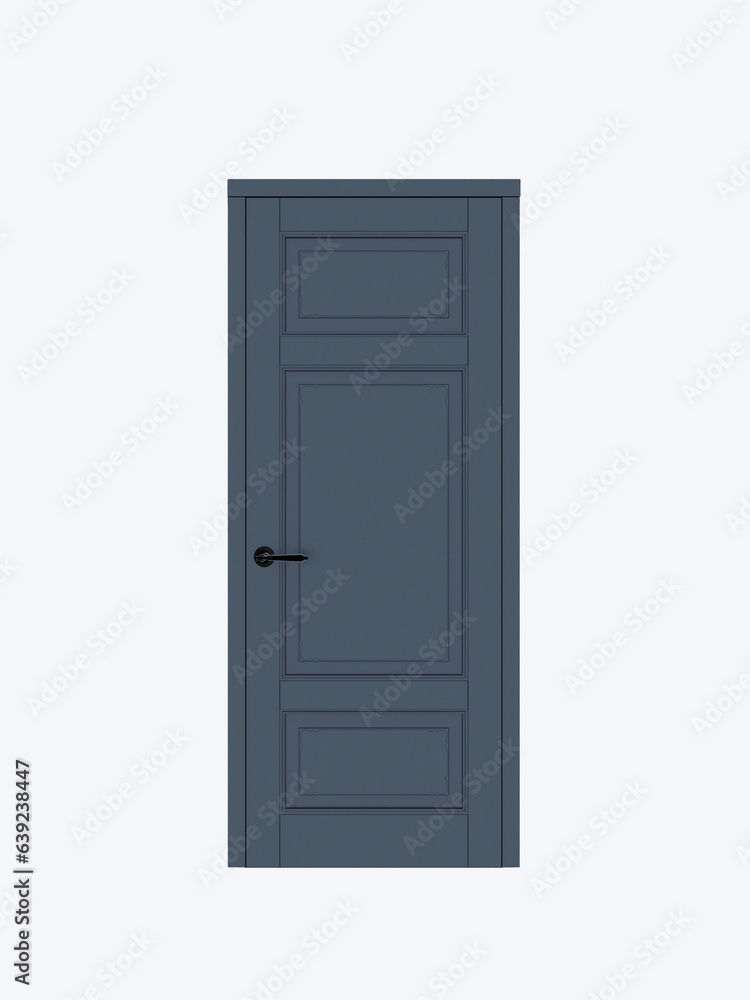 Blue door isolated on white background. Blue door isolated on white background.