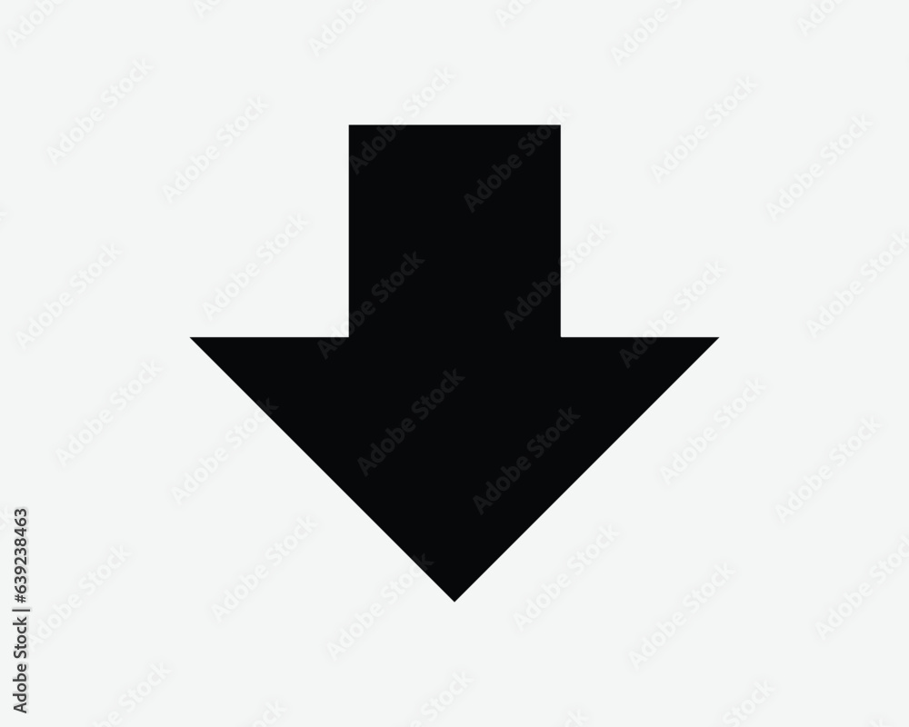Down Arrow Icon Downwards Pointer Point Download Navigation South Bottom Under. Black White Outline Shape Vector Clipart Graphic Artwork Sign Symbol Down Arrow Icon Downwards Pointer Point Download Navigation South Bottom Under. Black White Outline Shape Vector Clipart Graphic Artwork Sign Symbol