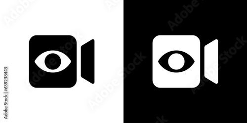 Live video icon vector in flat style. Streaming videos sign symbol