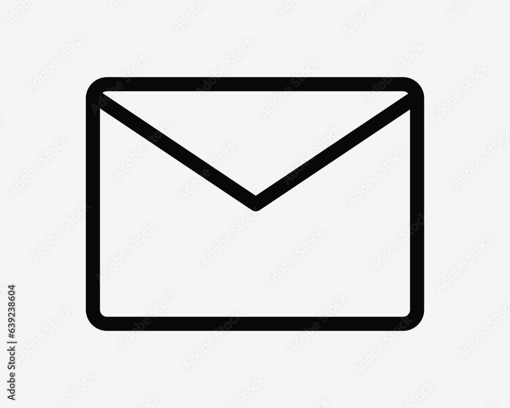 Envelope Mail Line Icon Letter Email Message Correspondence Postal Post Memo Business Communication Black Thin Outline Shape Sign Symbol Vector Web App Envelope Mail Line Icon Letter Email Message Correspondence Postal Post Memo Business Communication Black Thin Outline Shape Sign Symbol Vector Web App