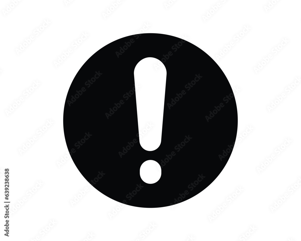Error Circle Icon Round Circular Warning Button Alert Attention Caution Issue Danger Exclamation Point Mark Hazard Risk Black White Vector Sign Symbol Error Circle Icon Round Circular Warning Button Alert Attention Caution Issue Danger Exclamation Point Mark Hazard Risk Black White Vector Sign Symbol