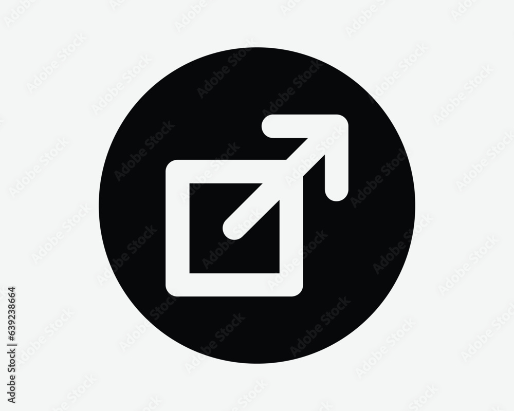 External Link Round Icon Navigation Website Open App Web Page URL Circle Button Black White Outline Shape Vector Clipart Graphic Artwork Sign Symbol External Link Round Icon Navigation Website Open App Web Page URL Circle Button Black White Outline Shape Vector Clipart Graphic Artwork Sign Symbol