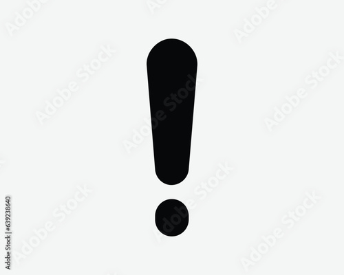 Error Exclamation Point Icon Warn Warning Caution Alert Beware Danger Mark Problem Important Issue Message Beware Black White Shape Vector Sign Symbol