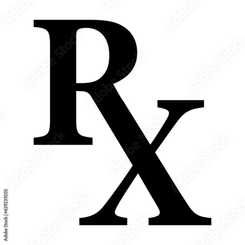 Rx pharmacy icon vector, Rx icon flat, Rx prescription flat trendy style icon vector isolated on white background.