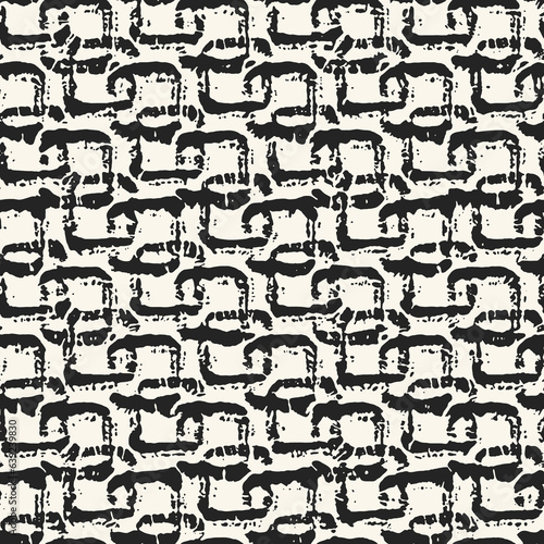 Contour Ink Drawn Checked Pattern