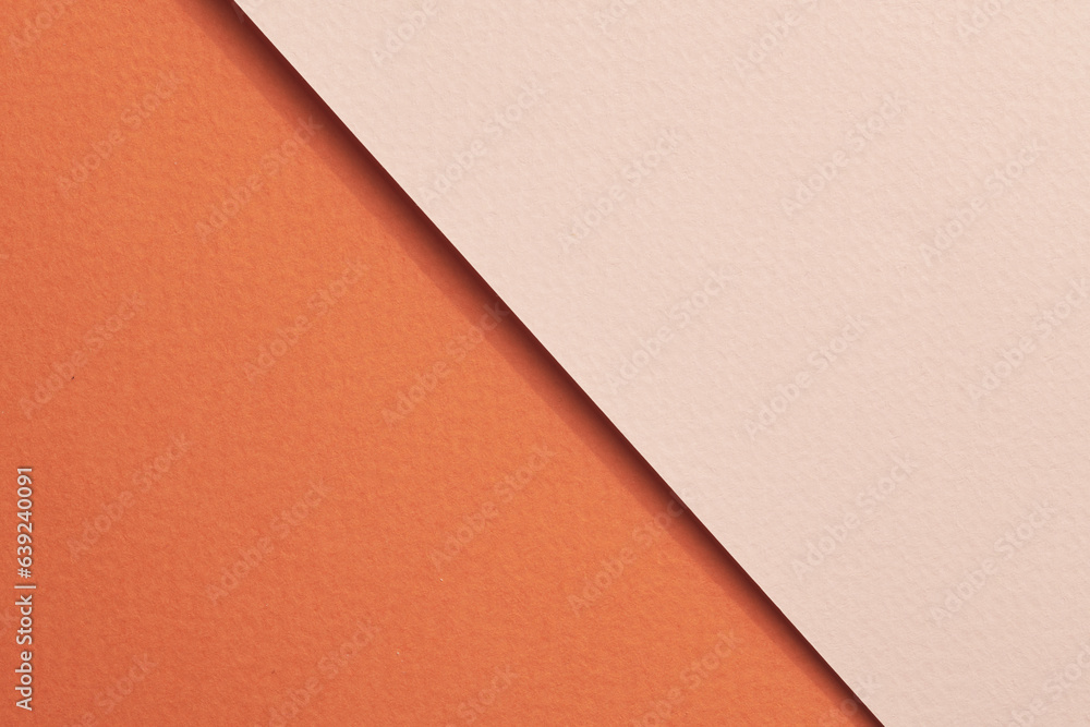 Rough kraft paper background, paper texture beige orange colors. Mockup with copy space for text.