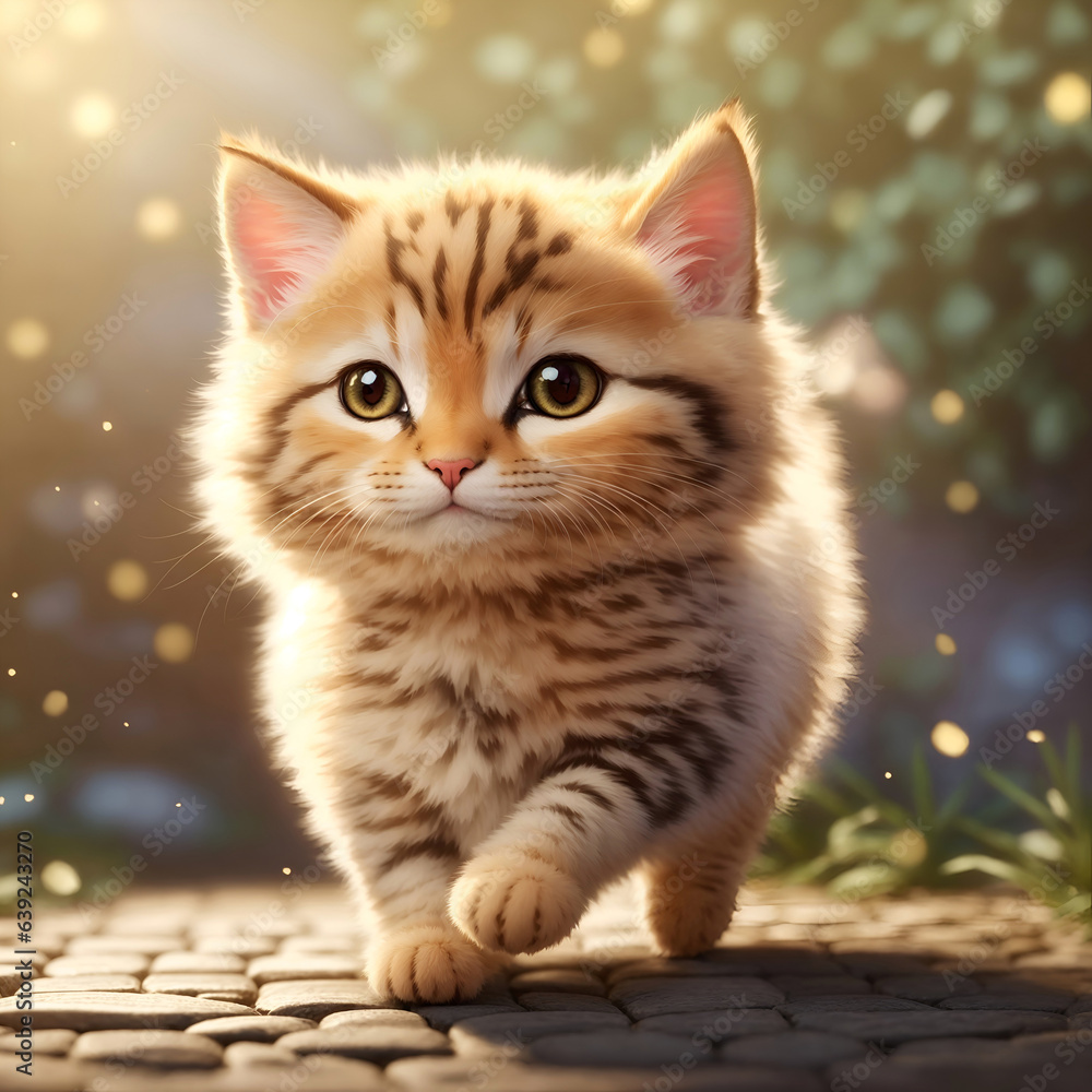 cat in the garden, American Bobtail Cat, Kitten, breed, 