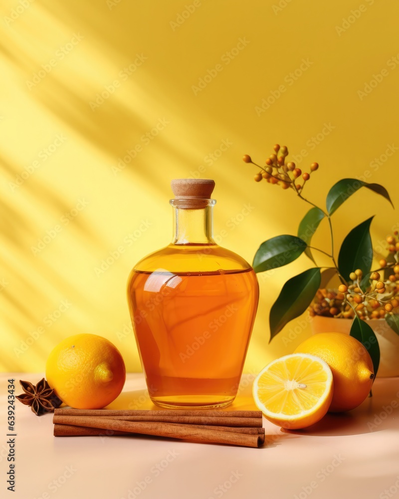 Fire cider. Apple vinegar with cinnamon. immune boosting drink Fire cider. Apple vinegar with cinnamon. immune boosting drink