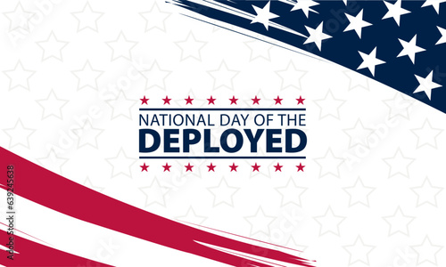 National Day Of The Deployed background vector illustration