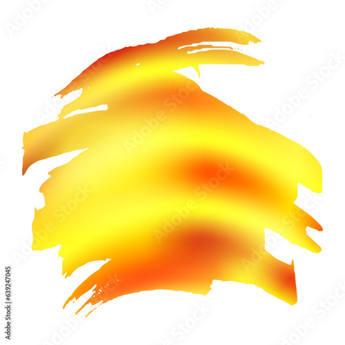 Vector Brush Stroke. Abstract Fluid Splash. Watercolor Textured Background. Sale Banner Brushstroke. Gradient Paintbrush. Fortuna Gold and Yellow Isolated Splash on White Backdrop.