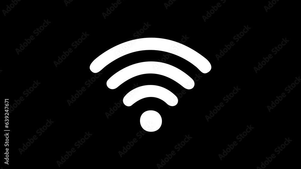 Wifi wireless internet signal flat icon. Wi-fi signal symbol. Internet Connection. wi-fi point icon on black background Wifi wireless internet signal flat icon. Wi-fi signal symbol. Internet Connection. wi-fi point icon on black background